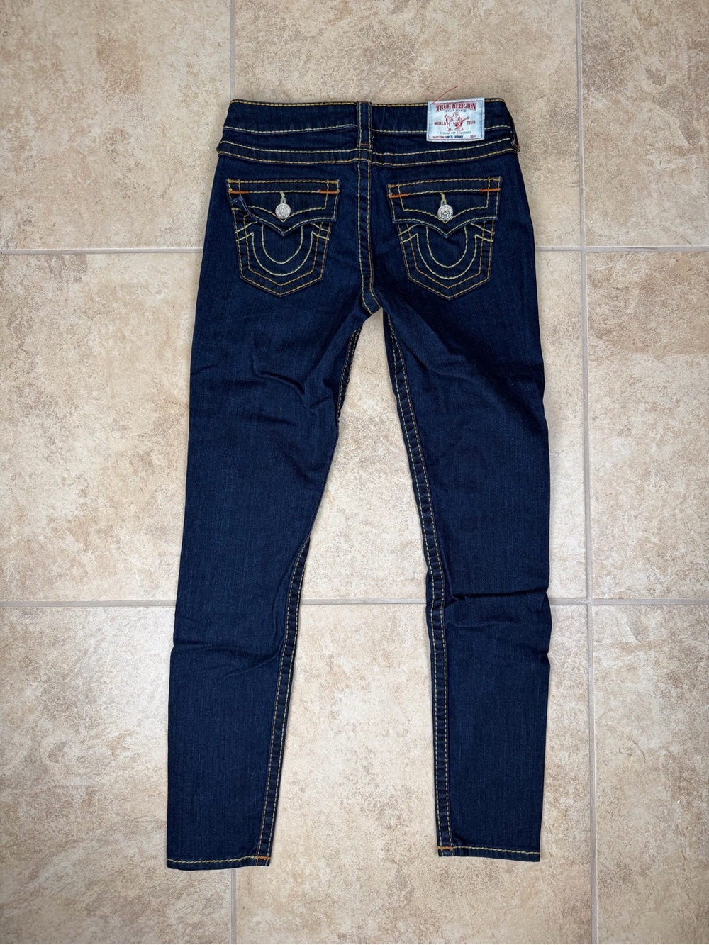 True Religion Big T Dark Indigo Super Skinny Jeans - Picture 6 of 10